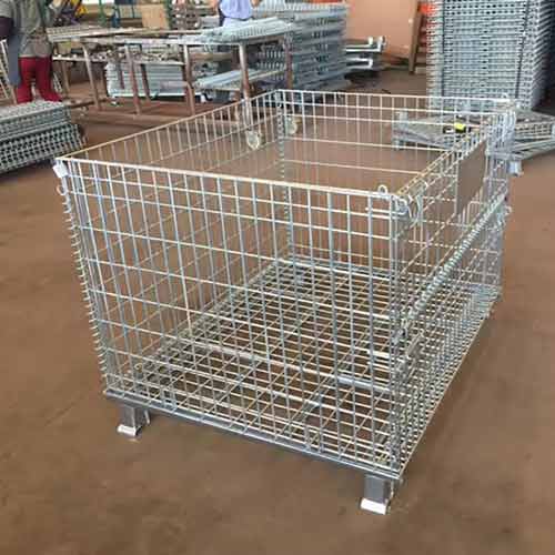 Innovation 2024 Metal Storage Cage With Wheels Is Also Called Wire Mesh Container And Butterfly Cages Wire Mesh Cage