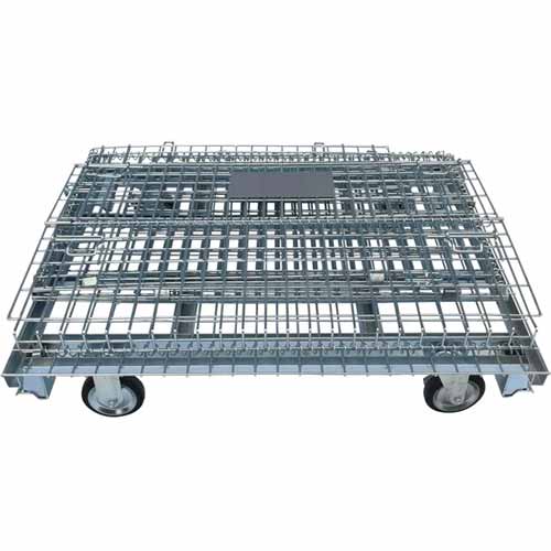 Collapsible Zinc Plated Galvanized Wire Mesh Storage Cage/Storage Box